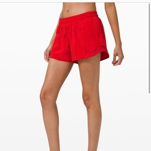 Red hotty hot lulu shorts